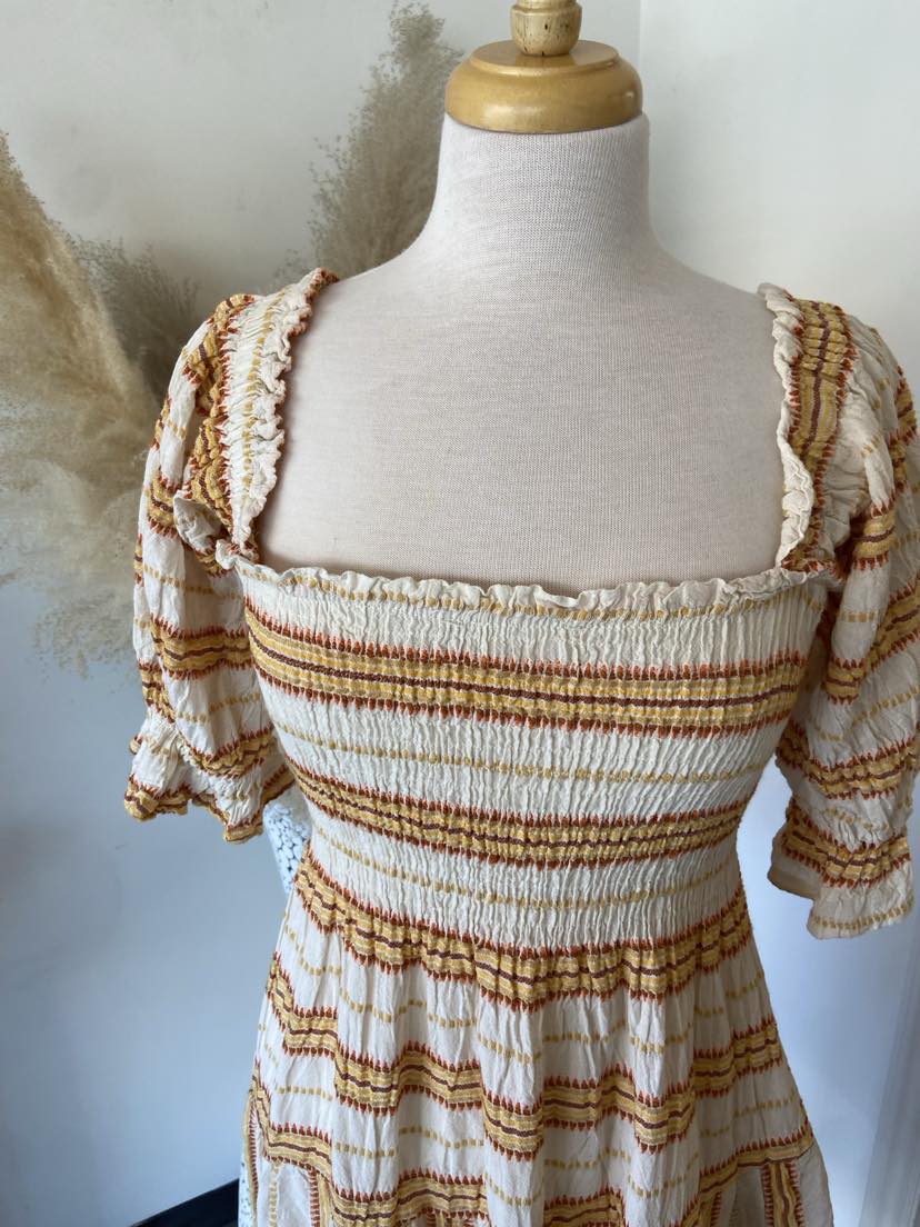 Ayla Ruched Top Dress ~ Yellow