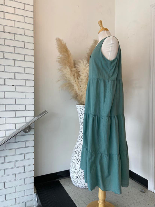 Zoey Tiered Dress ~ Tea Leaf