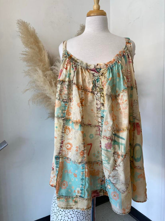 Tielle Flowy Tank ~ Patchwork