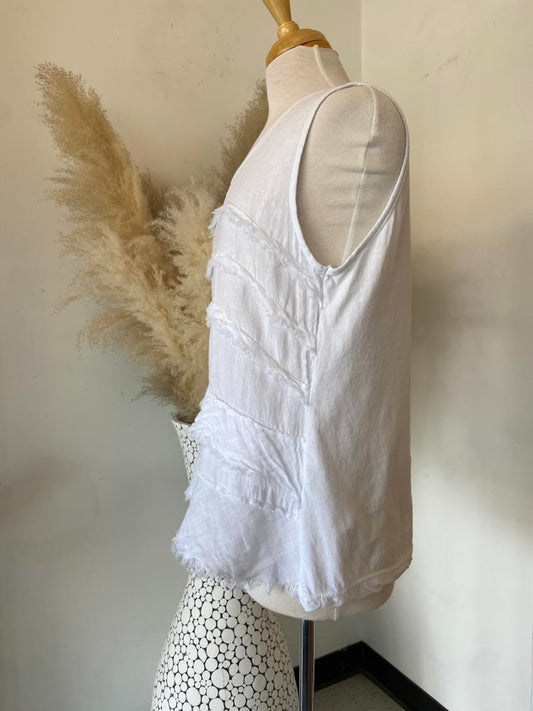 JJ Raw Detail Tank ~ White