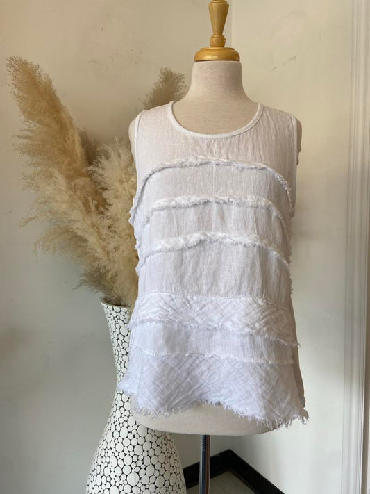 JJ Raw Detail Tank ~ White