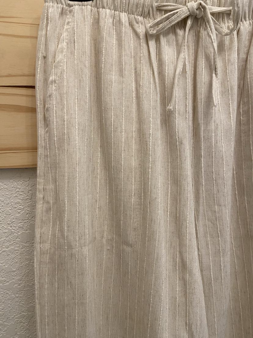 Kris Pinstripe Pants ~ Taupe