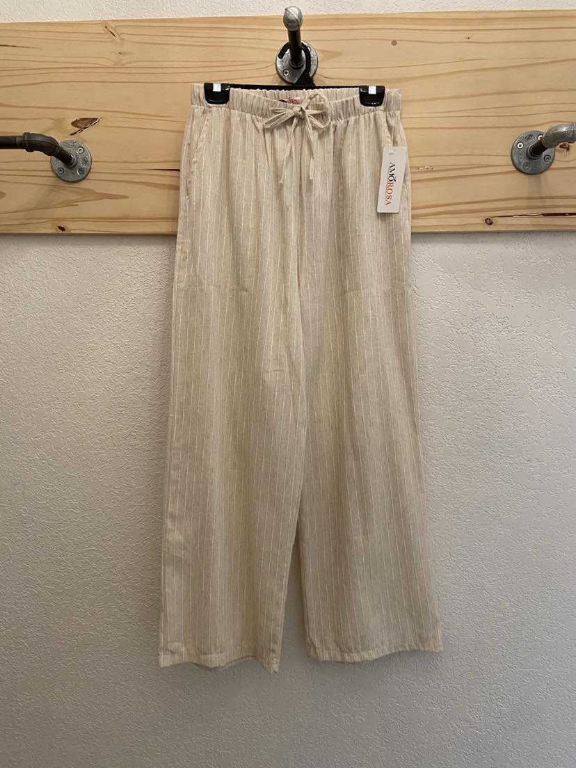 Kris Pinstripe Pants ~ Taupe
