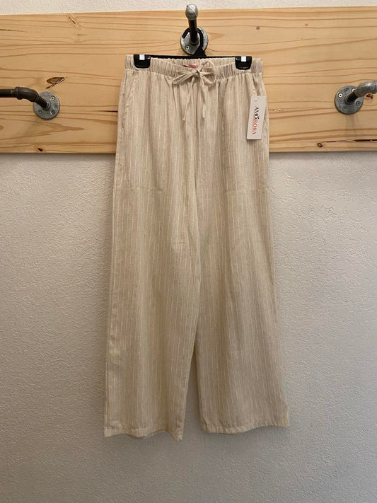 Kris Pinstripe Pants ~ Taupe