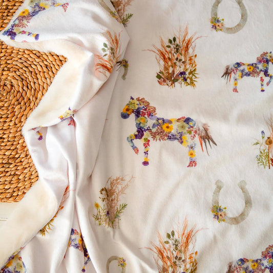 Wild Horses Throw Blanket