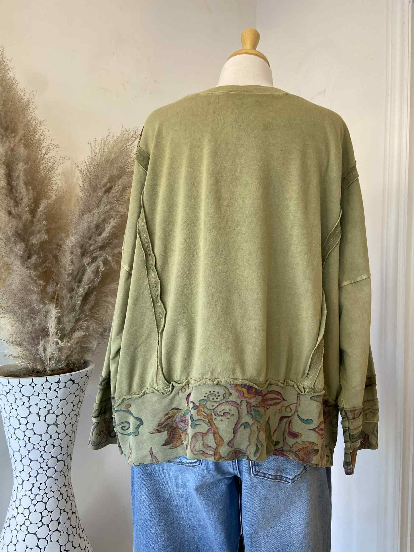 Blake Oversized Top ~ Vintage Green