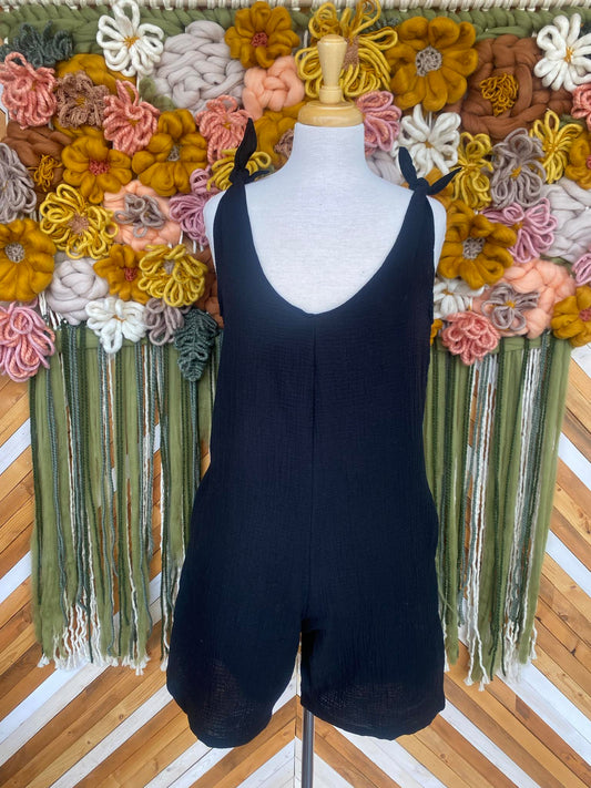 Hattie Romper ~ Black