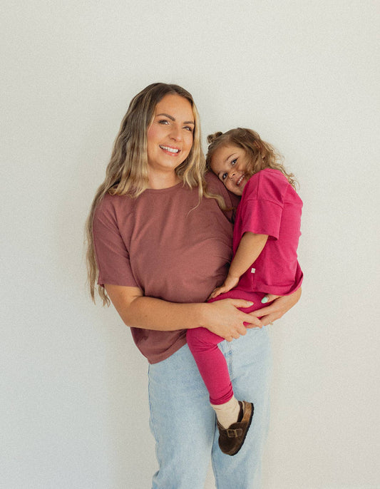 Ladies Staple Tee: Dusty Fig