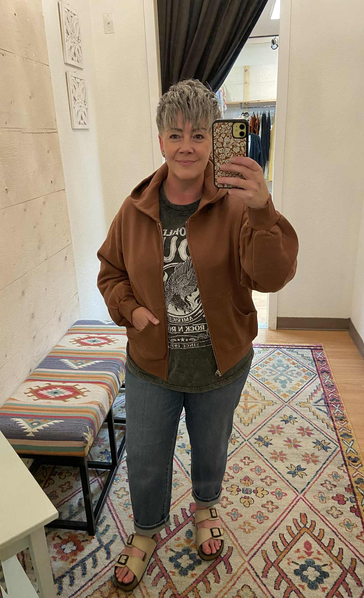 Lenny Zip Hoodie ~ Cinnamon