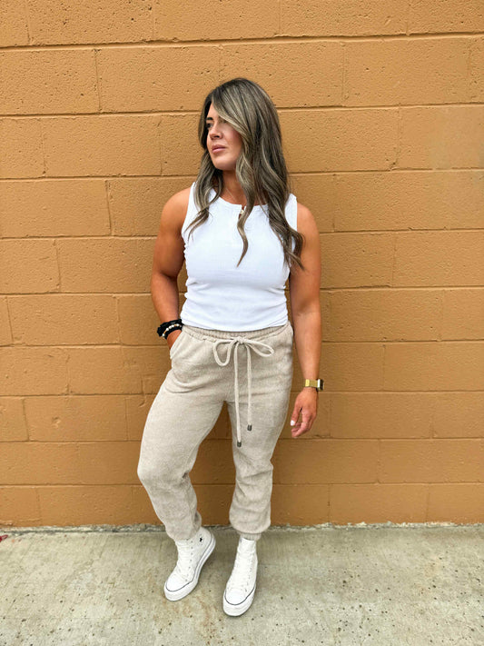 Ribbed Button Tank ~ White