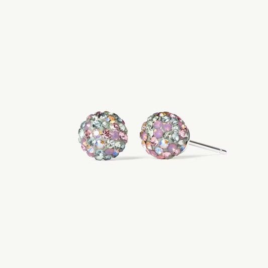 Abalone Sparkle Ball Stud Earrings