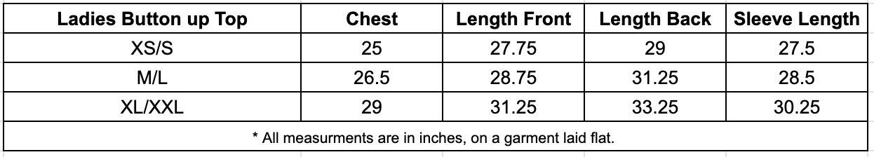 Ladies Button Up Top: Bone