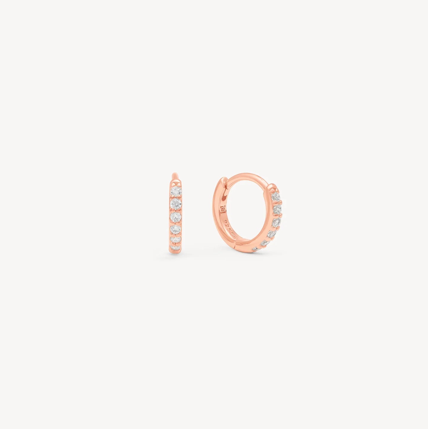 Extra Small Pavé Hoop Earrings