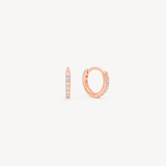 Extra Small Pavé Hoop Earrings
