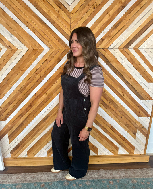 Stevie Cord Overall ~ Jet Black