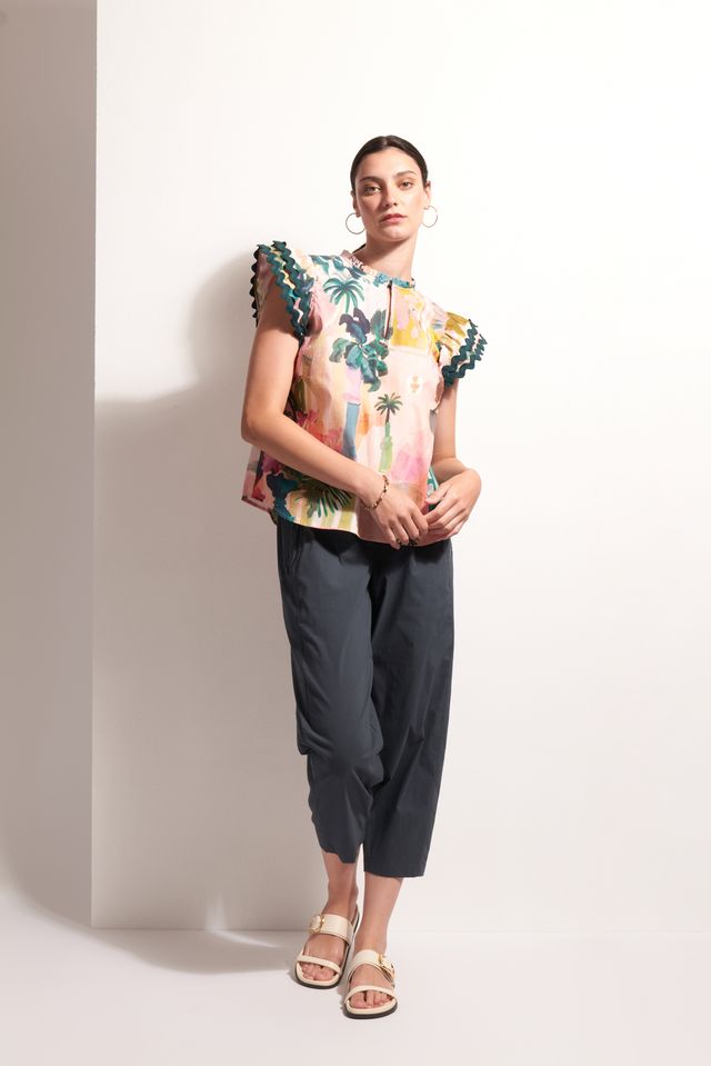 Ruffle Sleeve Top