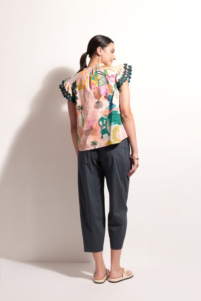Ruffle Sleeve Top