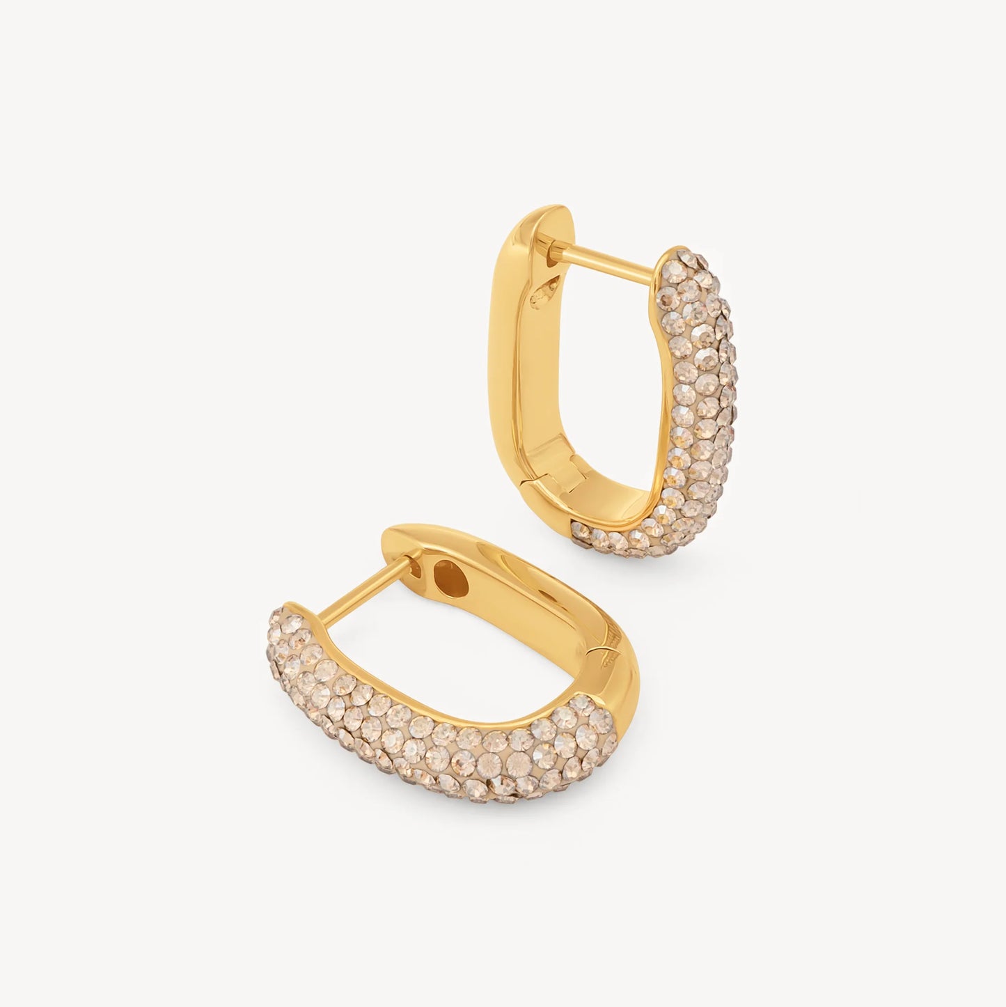 Reversible Sparkle Link Hoop Earrings - 3 Colours