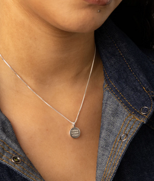 Silver Teaching is a Work of Heart Reversible Pendant Necklace
