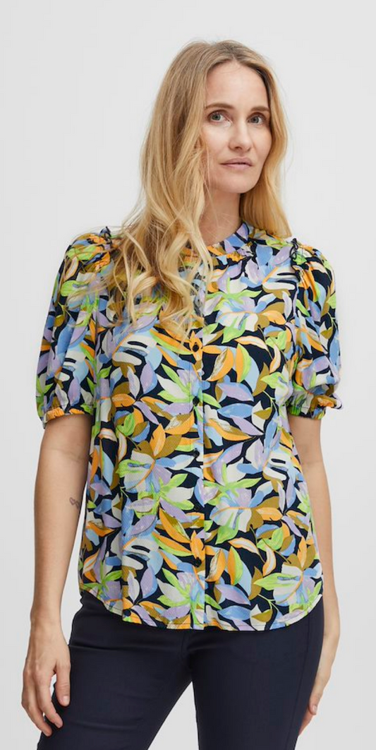 Kami Blouse - Blazing Orange Mix