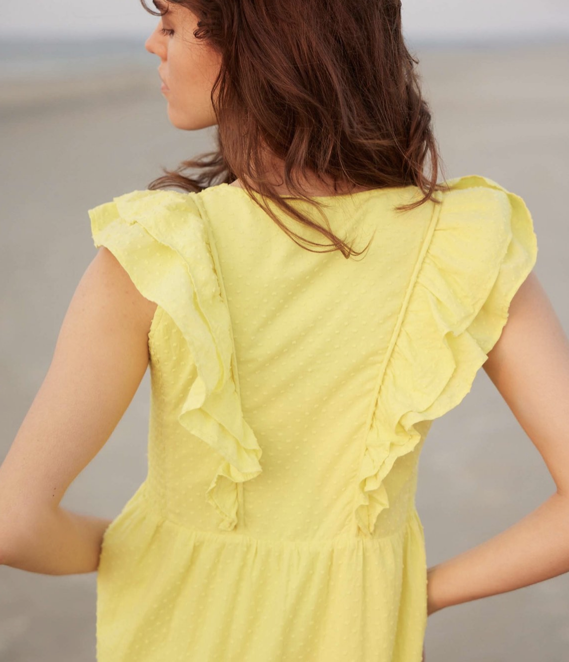 Aria Midi Dress ~ Lemon