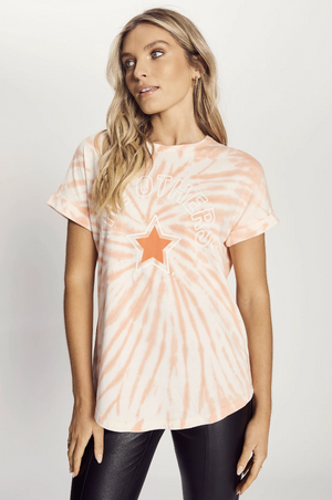 Open image in slideshow, Relaxed Tee ~ Peach Tie Dye
