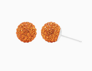 Open image in slideshow, Orange Sparkle Ball™ Stud Earrings
