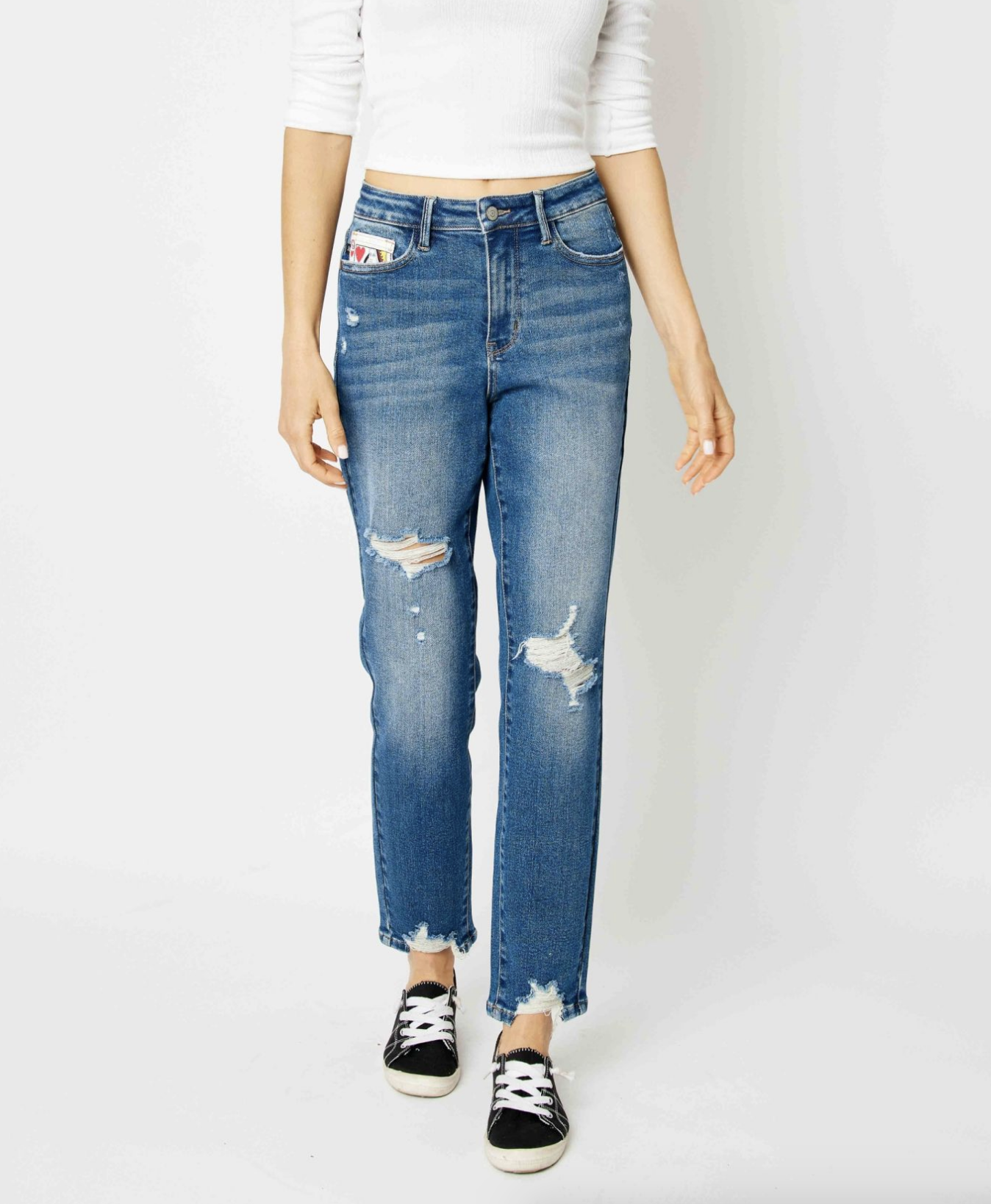 Queen of Hearts Relaxed Fit Jean { Reg }