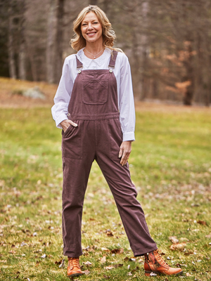 Open image in slideshow, Cowgirl Corduroy Overall ~ Cocoa
