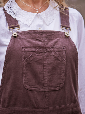 Cowgirl Corduroy Overall ~ Cocoa