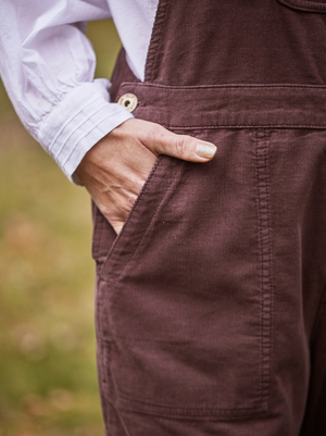 Cowgirl Corduroy Overall ~ Cocoa