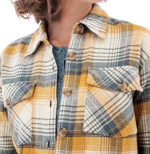 Open image in slideshow, Sutton Organic Shirt-Jacket ~ Gold
