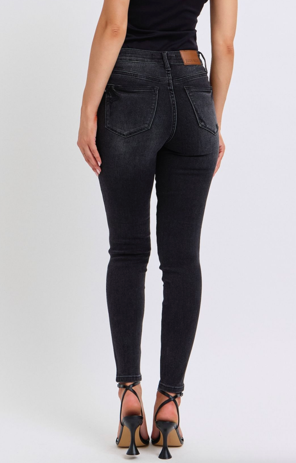 Laurel Washed Black Skinny { Reg & Curve }