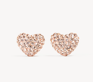 Open image in slideshow, Sparkle Heart Stud Earrings
