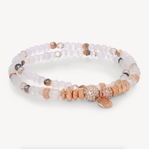 Rose Gold Sparkle Ball™ Double Wrap Bracelet