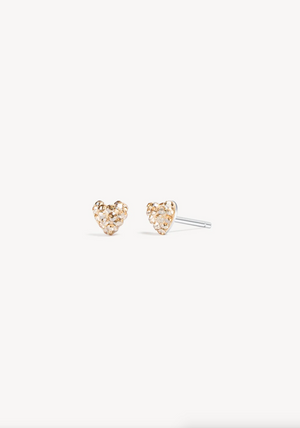 Open image in slideshow, Mini Sparkle Heart Stud Earrings
