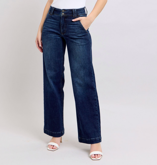 Amiee Double Button Wide Leg { Reg & Curve }