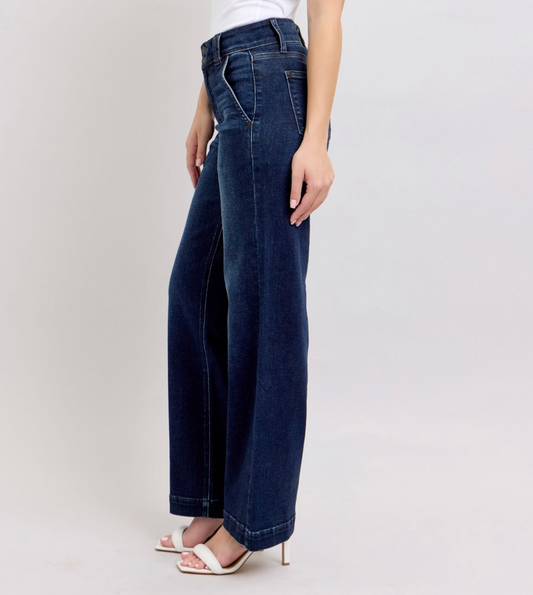 Amiee Double Button Wide Leg { Reg & Curve }