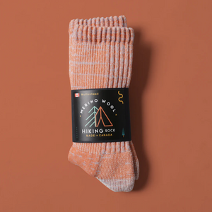 Open image in slideshow, Mio Merino Mountain Hiking Socks ~ One Size ~ Creamsicle
