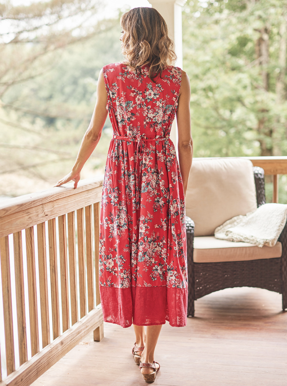 Rosemary Porch Dress ~ Red ~ Size 4X