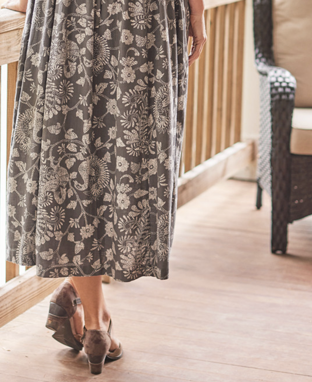 Dancing Peacock Dress ~ Charcoal