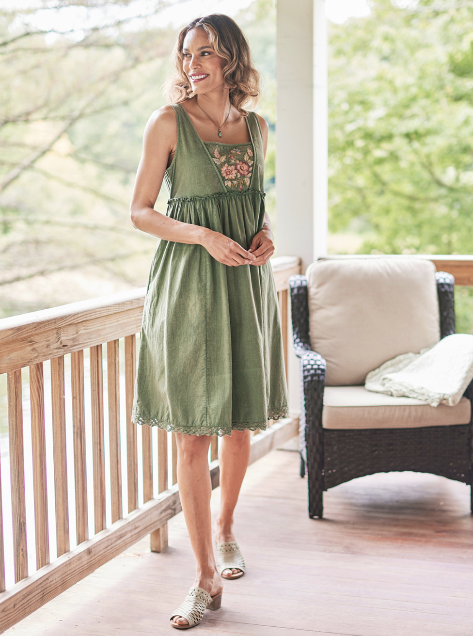 Summer Hour Dress ~ Olive