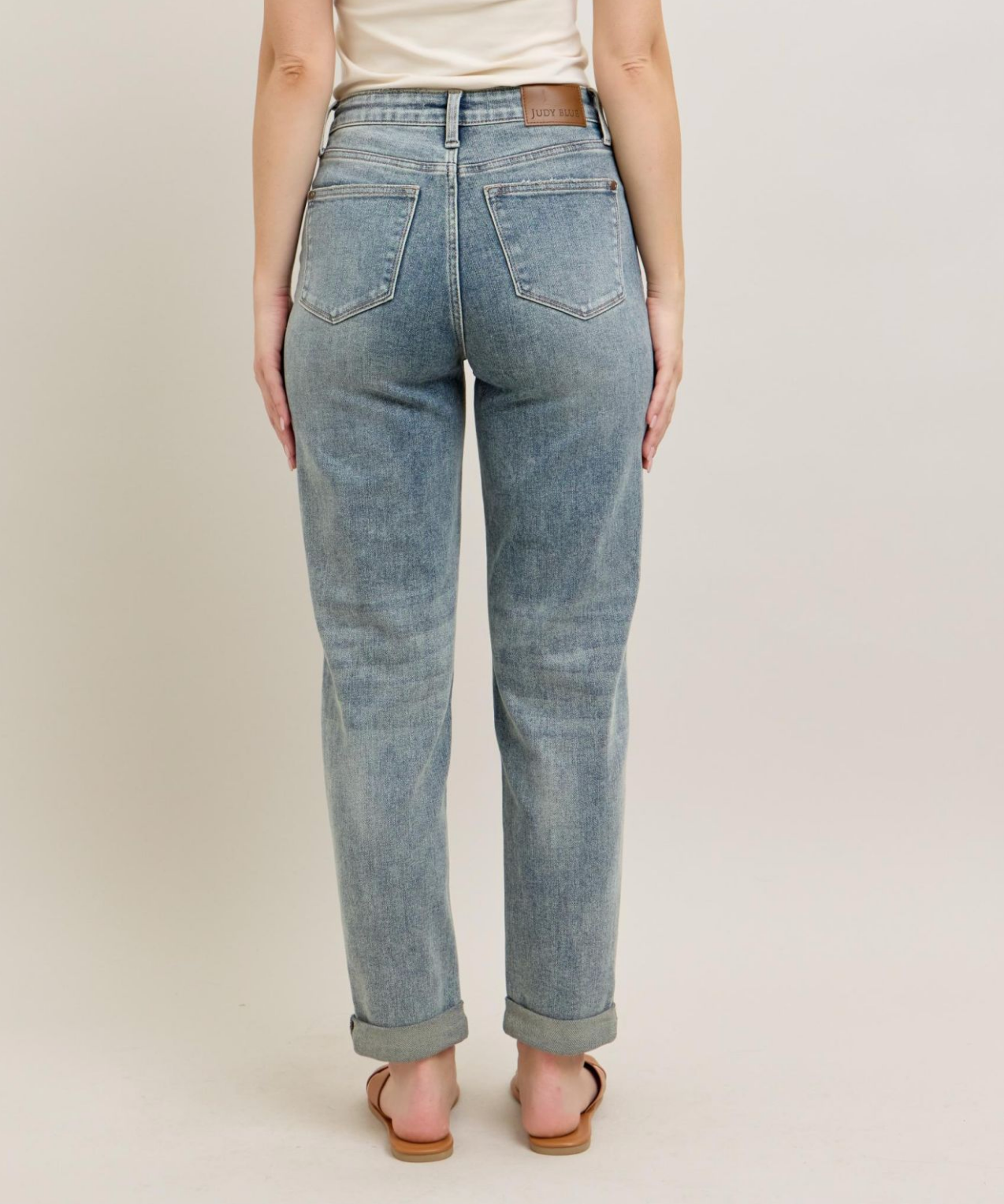 Moraine Double Cuff Boyfriend Jean { Reg & Curve }