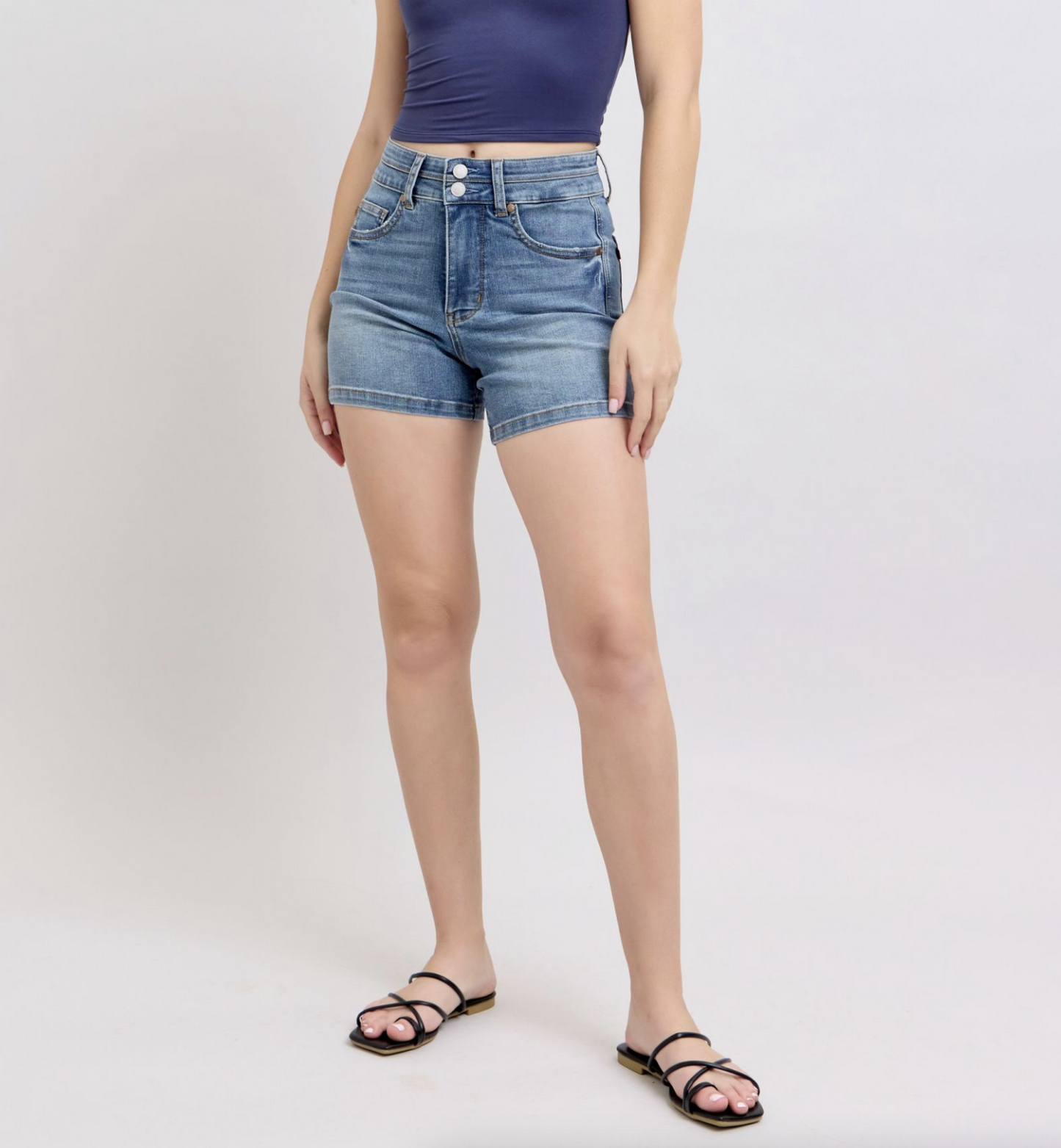 Nadine Double Button Shorts { Reg & Curve }