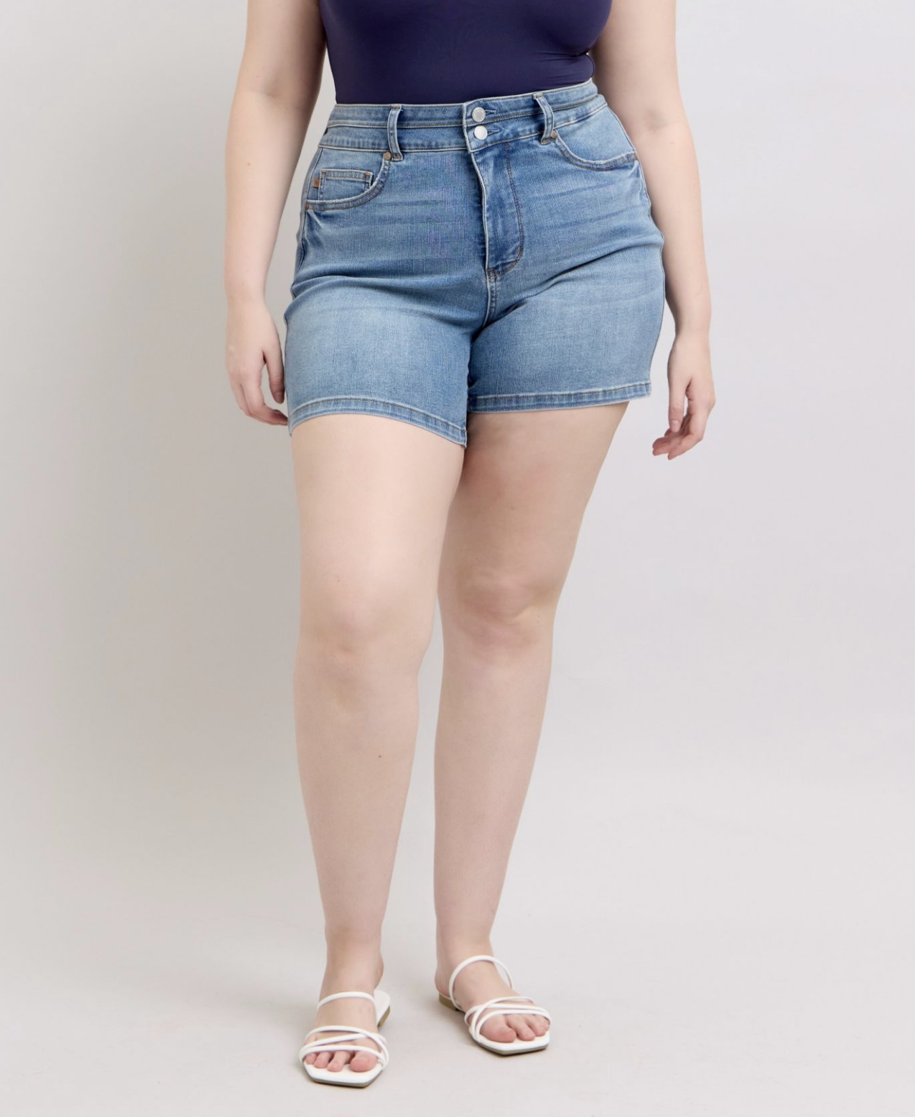 Nadine Double Button Shorts { Reg & Curve }