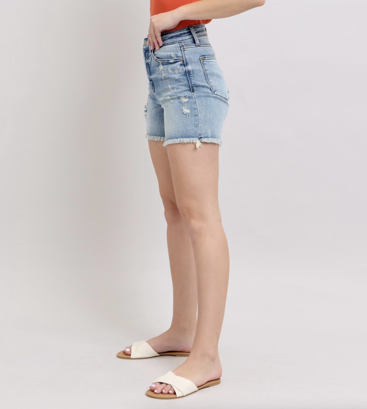 Fabi Distressed Shorts ~ L