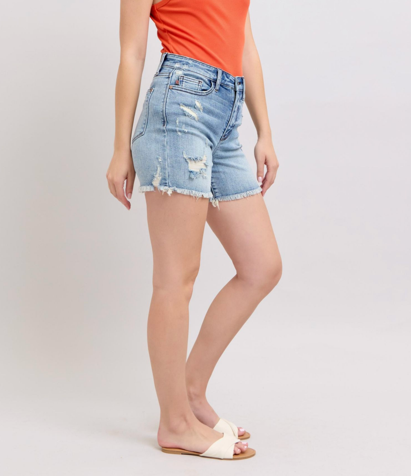 Fabi Distressed Shorts ~ L