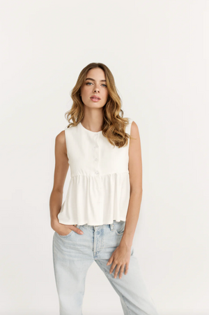 Open image in slideshow, Leanne Blouse ~ Off White
