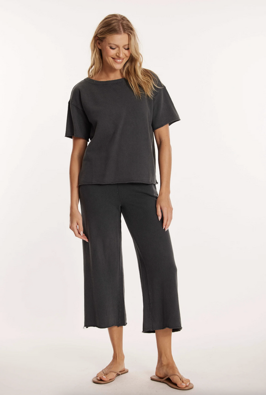 Kathy Crop Pant ~ Washed Ebony