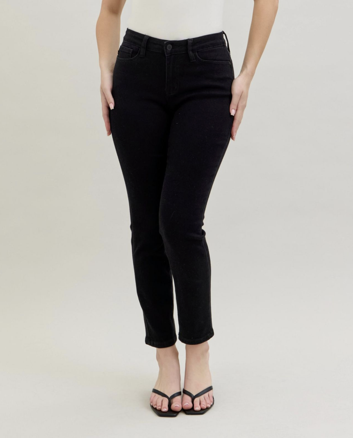 Reta Black Slim Fit Jean { Reg & Curve }